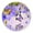 E1, variant on Purple Lavender Flower Vintage Decorative Round Wall Clock Custom Design Non Ticking Silent Bedrooms Large Wall Clock(14 Inch)