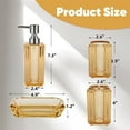 thumbnail image 2 of Portable Acrylic Bathroom Set,Hand Sanitizer Bottle, Soap Box,Mouthwash Cup,Toothbrush Cup,Champagne Gold, 2 of 7
