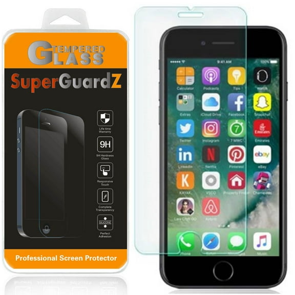 [2-Pack] For iPhone 8 - SuperGuardZ Tempered Glass Screen Protector [Anti-Scratch, Anti-Bubble]   2 Stylus Pen