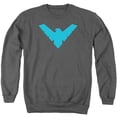thumbnail image 1 of Batman Nightwing Symbol-Adult Crewneck Sweatshirt, Charcoal - Small, 1 of 1