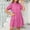 Hot Pink, variant on Dolkfu Green Summer&Fall Dresses for Women Mini Retro Short Sleeve Collared Dresses Relaxed Fit Modern Solid Refined Shirt Dress Army Green,L