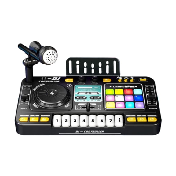 Mezclador de DJ para niños Toy Toy Toy Interactive Educational DJ Party Mixer Kids DJ Controlador para cumpleaños de regalo preescolar al aire libre