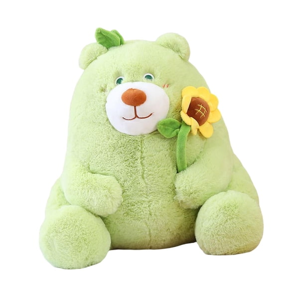 LeeQinersw Bear Plush Soft Stuffed Toy with Rose Plush Bear Plush Toy for Mother's Day Kids green 25cm