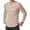 Beige, variant on Qingpeng Mens Long Sleeve T Shirts Casual V-Neck Slim Tee Shirts