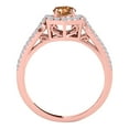 thumbnail image 2 of Aonejewelry 1.35 Ct. Ttw Halo Morganite and Diamond Bridal Set in 14k Rose Gold, 2 of 4