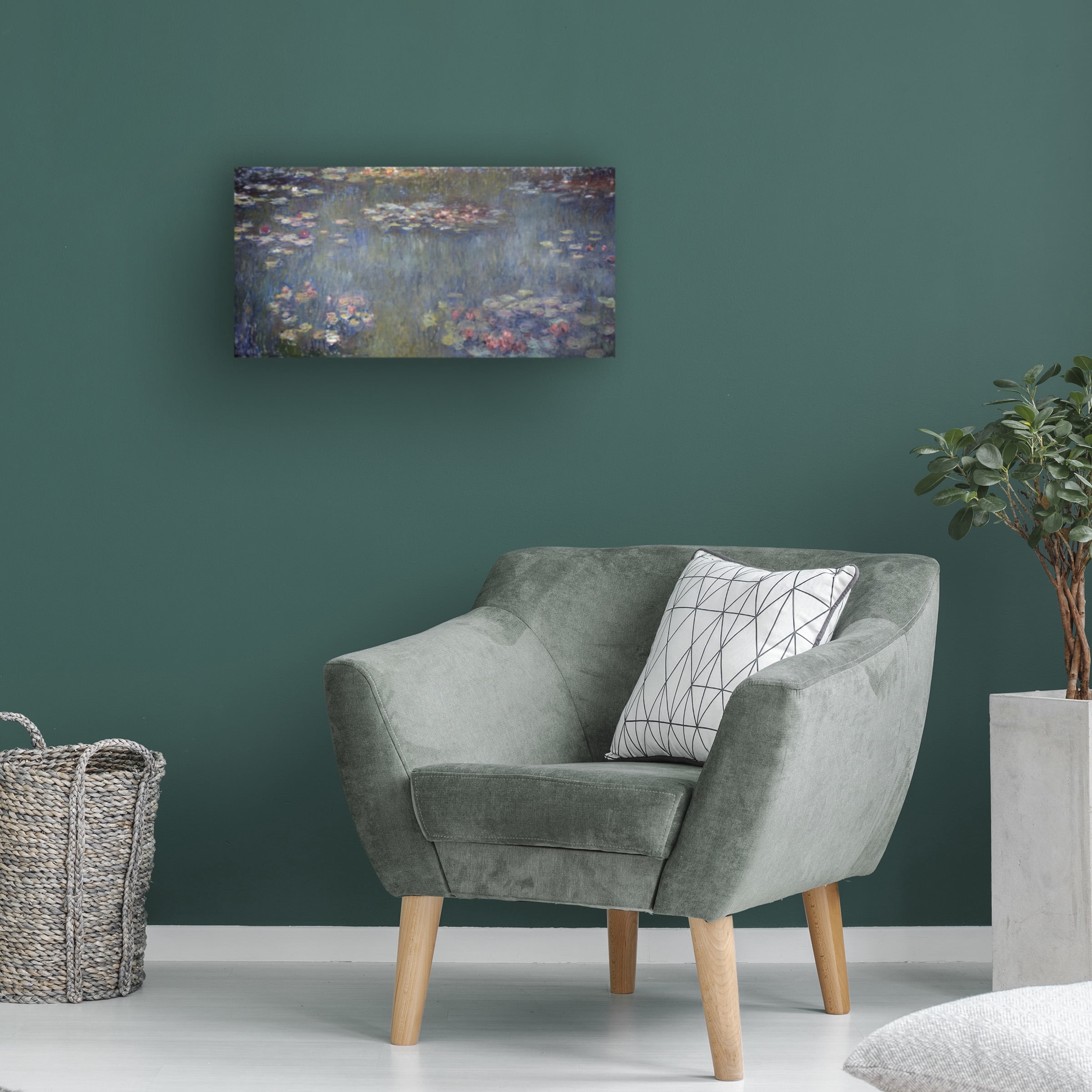 Claude Monet 'Waterlilies Pond Green Reflection' Canvas Art