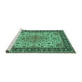 thumbnail image 2 of Ahgly Company Machine Washable Indoor Square Persian Turquoise Blue Traditional Area Rugs, 5' Square, 2 of 4