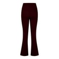 thumbnail image 6 of Bovxnpu Plus Size Pants For Women, Flare Yoga Pants for Women Workout Leggings, Women's Fashion Casual Temperament Solid Color Knitted Pull Slim Flare Trousers XS, 6 of 7