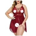 thumbnail image 6 of Xysaqa Plus Size Nightgowns for Women Floral Lace Sleep Dress Sexy Sleepwear Chemise Nightwear Dress Ladies Lingerie 2X 3X 4X 5X 6X Clearance, 6 of 6