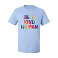 thumbnail image 2 of Wild Bobby, Be A Kind Human Positive Inspirational Slogan Inspirational/Christian Men Graphic Tee, Light Blue, XX-Large, 2 of 6