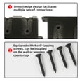 thumbnail image 4 of Wall-Mounted Horizontal Fishing Rod Storage Rack, Black - Holds 6 Rods, EVA & ABS Construction, Easy Screw Installation, Includes Holder, Base & Hardware, 13.6x2.4in Size, 7.8oz Weight for, 4 of 6