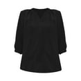 thumbnail image 4 of Blusa con cuello alto y estampado floral para mujer - Poliéster, corte holgado - Casual de primavera/verano - S-XXL, 4 of 4