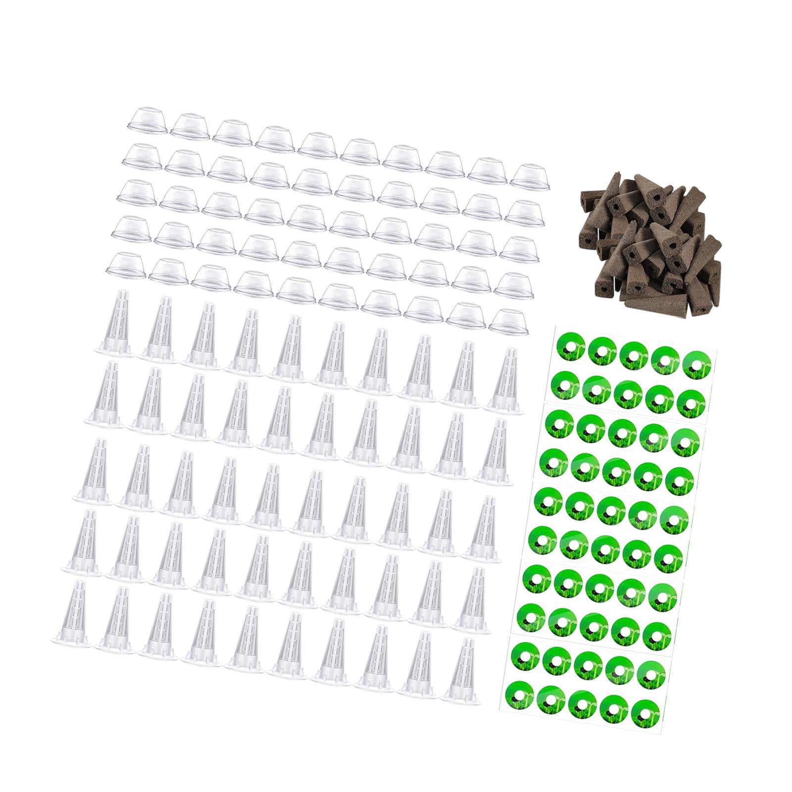 figatia Hydroponics Planting Set Garden DIY Accessories Easy to Use Hydroponics Supplies for Fruits Hydroponics Growing System Cilantro 50 Piece