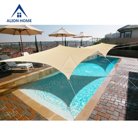 Alion Home Rectangle Banha Beige Sun Shade Sail For Patio ...