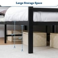 thumbnail image 5 of Lusimo Queen Bed Frame with Headboard and Footboard 14 inch Heavy Duty Queen Size Metal Platform Bed Frame No Box Spring Needed Easy Assembly Anti-Slip Support, 5 of 11
