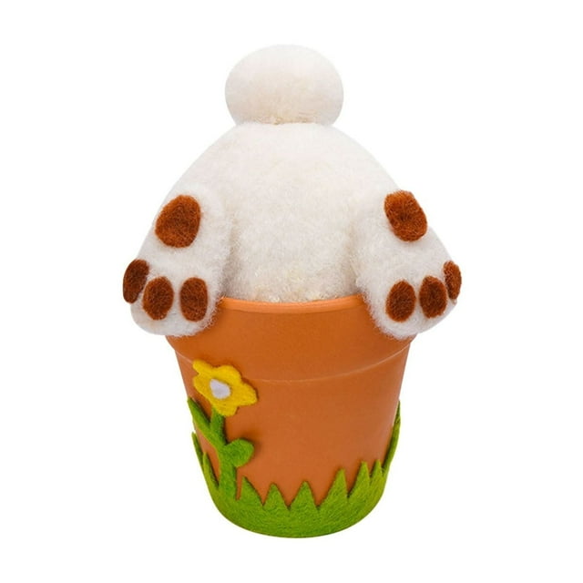 Binwennn Easter Decoration Bunny In Ceramic Flower Pot Spring Decoration For Home Tabletop Farmhouse Garden Glass Christmas Decorations Christmas Decorations Elegant Oversized Christmas Bulbs