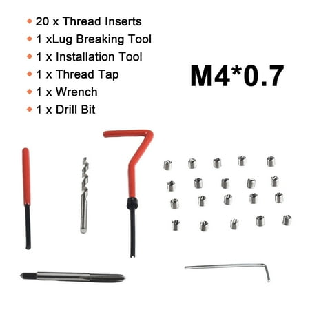 

25Pcs/Set Metric Thread Repair Insert Kit *0.7 Coil Helicoil Set Tool