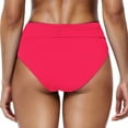 thumbnail image 4 of WREESH Womens Swimsuit Bottoms High Waisted Bikini Bottoms Tie Side Tummy Control Bathing Suit Bottom Solid Color Swimwear, 4 of 6