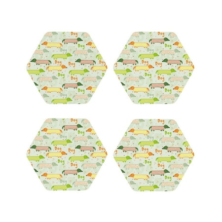 

Leather Coasters with Heat-resistant for Drinks Dachshund Dog Puppy No.1046 -标题2 Hexagon