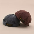 thumbnail image 6 of ZOELNIC Autumn and Winter Unisex Corduroy Brimless Cap Adjustable Beanie Hat Fisherman Beanie Dome Cap Retro Skullcap for Men Women, Coffee, 6 of 8