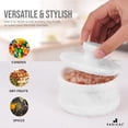 thumbnail image 4 of Radicaln Handmade White Marble Salt Keeper with Lid & Spoon– 3" Natural Stone Spice Jar for Sea Salt, Sugar, Herbs –Elegant Kitchen Countertop Storage, 4 of 6