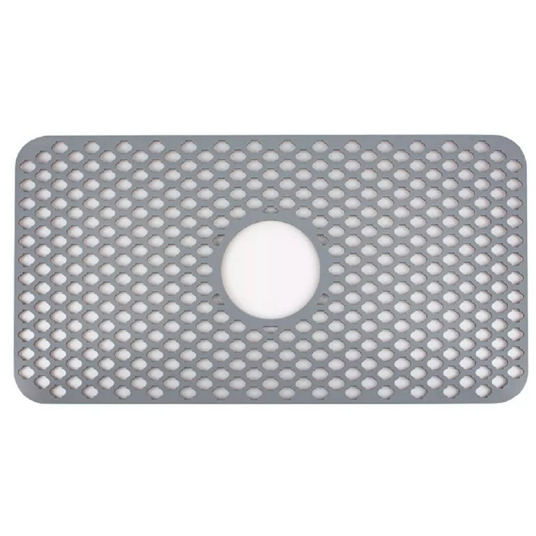 Silicone Sink Mat 26”x14”, JIUBAR sink protectors for kitchen sink,silicone  sink mat,Sink Mat Grid for Bottom of Farmhouse Stainless Steel Porcelain