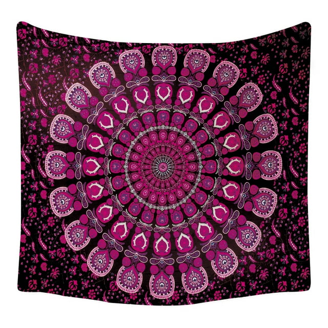 Tapicería de pared con diseño de mandala en microtela, 150 x 150 cm