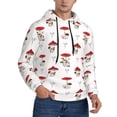 thumbnail image 2 of Lsque Different Mushrooms Pattern Casual Men's Hoodie,Hooded Sweatshirt with Kangaroo Pocket,Pullover Hoodie-Large, 2 of 7