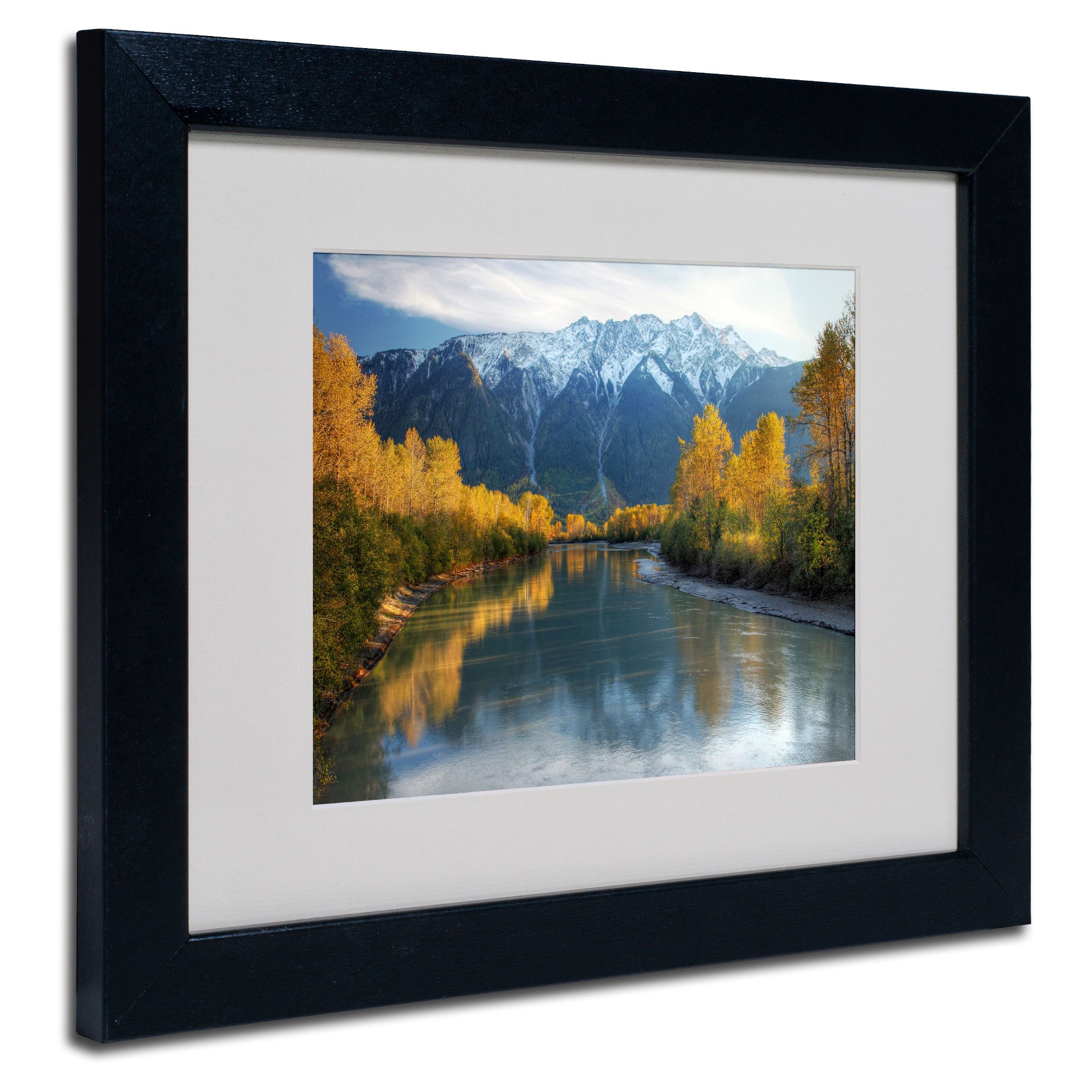 Trademark Fine Art "Autumn River" Matted Framed Art by Pierre Leclerc