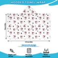 thumbnail image 2 of White Cow Black Spot Bow Pattern Hooded Bath Towel，50"x30" for Ages 3 To 12 Kids, Quick Dry Lightweight Soft Microfiber Hood Beach Towel Cover Up for Kids, 2 of 7