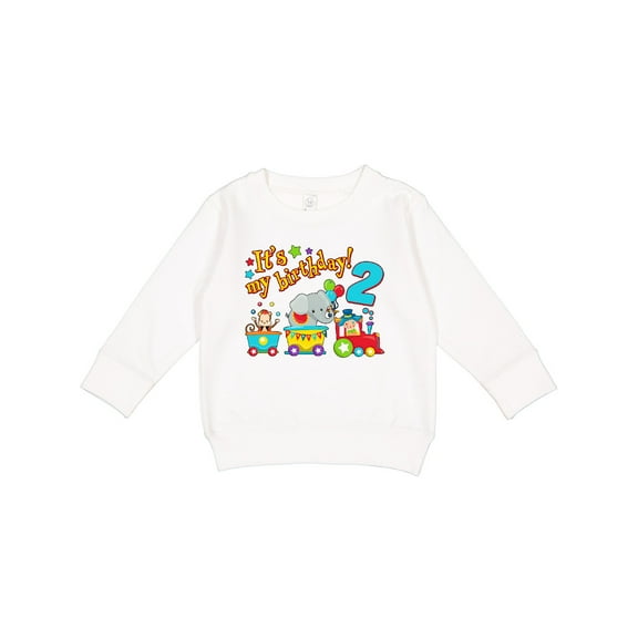 Inktastic It's My Birthday Circus Train 2nd Birthday Toddler Sweatshirt