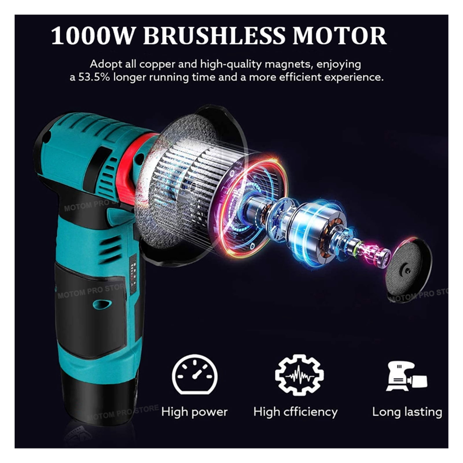 21V Brushless Mini Electric Angle Grinder Rechargeable Angle Grinder 180° Rotation Polishing Machine for 18V Battery