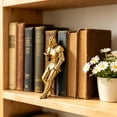 thumbnail image 2 of Leeye Knight Bookend Statue - for Book Lovers, Home & Desk Ornament, 5.2x15cm (Gold), 2 of 4