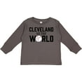 thumbnail image 3 of Inktastic Cleveland Vs. the World with Baseball Boys or Girls Long Sleeve Toddler T-Shirt, 3 of 5