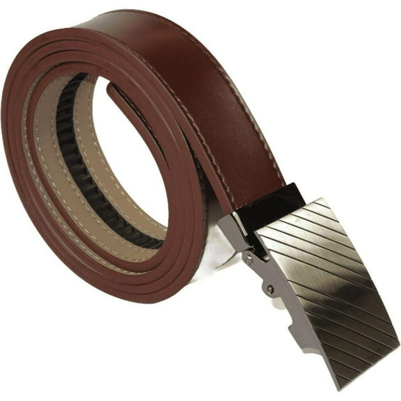 Men's Leather Belt lock-in Buckle adjustable size by Brand Q 6000 Cognac