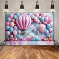 thumbnail image 2 of Backdrop Baby Shower Shooting Photography Props Background Hot Air Balloon Teddy Bear Happy Birthday Party Banner r, 2 of 8