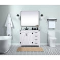 thumbnail image 6 of Elegant Decor Grant 42" Aluminum MDF Single Bathroom Vanity in White, 6 of 8