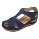 thumbnail image 4 of MKLEKYY Sandalias de Plataforma para Mujer, Sandalias Retro de Verano Con Costuras, No Ligeras, de Talla Grande, Con Punta Redonda y Tacón de Cuña, Cómodas, 4 of 4