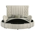 thumbnail image 6 of Sonya Upholstered Queen Round Storage Bed Ivory, 6 of 12