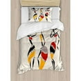 thumbnail image 3 of Ambesonne African Dancers Silhouette Set Ethnic Native Dresses Party Carnival Tradition Duvet Cover Set, 3 of 3