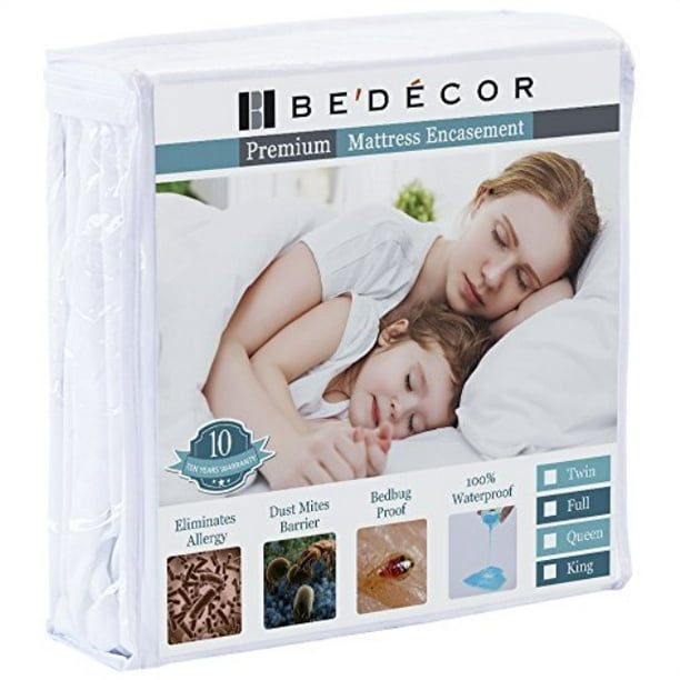 Bedecor Zippered Encasement Six Sides Waterproof, Dust Mite Proof, Bed Bug  Proof Breathable Mattress Protector - Twin Size
