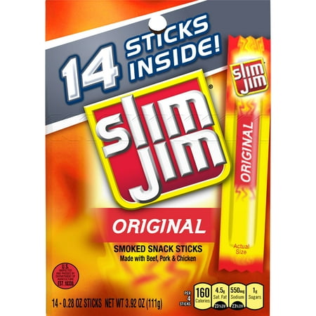 UPC 026200144405 - Slim Jim Original Smoked Snack Sticks UPC 026200144405 - Slim Jim Original Smoked Snack Sticks