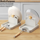 thumbnail image 3 of Soporte para cuchara con soporte para tapa, soporte para cuchara plegable para encimera de cocina, soporte para tapa de olla para gatos para cucharas blanco, 3 of 8