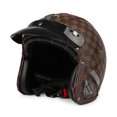 thumbnail image 1 of Casco Vintage Americano de Motocicleta - Marrón Oscuro, 1 of 4