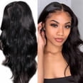 thumbnail image 3 of DOPI Front Lace Wig, Medium Split Large Wave Long Curly Hair, Glue Free Heat-resistant Fiber Lace Wig, Black Women's Wig, Suitable For Fashionable Women, 3 of 5