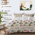 thumbnail image 3 of Merry Christmas Tree Bedding Duvet Cover Set King Size 4 Pieces Vintage Green Pink Trees Abstract Winter Bedding Set with Zipper Closure, 1 Comforter Cover 92x106 Inches 1 Flat Sheet & 2 Pillow Cases, 3 of 7
