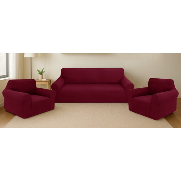 CUBRE SALAS IMPERMEABLE SET 3 PIEZAS VINO
