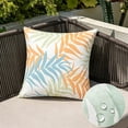 thumbnail image 1 of CaiYueKe Throw Pillow Covers Outdoor Waterproof Cozy Graceful Fan-Shaped Leaves Decorative Cushion Cases for Garden Patio Tent Balcony Couch Sofa 18 X 18 Inches, 1 of 8