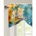 thumbnail image 3 of Tie Up Valance Curtain for Kitchen,Welcome to Summer Flowers Starfish Rod Pocket Short Curtains Adjustable Tie-Up Shade Valances,Classic Marine Life Window Treatment for Bathroom Living Room Bedroom, 3 of 8