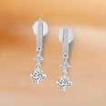 thumbnail image 4 of Diamond Dangle Earring | 4 Ct IGI Certified Round Shape Lab Grown Diamond | 18K White Gold | Tatiana Dangling Solitaire Lab Diamond Earring | Prong Setting | FG-VS1-VS2 Quality | Friendly Diamonds, 4 of 6